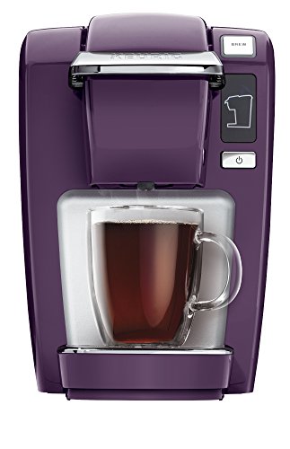 Keurig K15 Coffee Maker, Single Serve K-Cup Pod Coffee Brewer, 6 to 10 Oz. Brew Sizes, Black Plum
