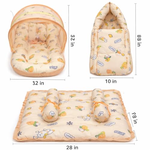 Image of BABY STATION 70 in 1 Premium Newborn Baby Bedding Essentials | Complete Hospital Kit Combo | Daily Needs Baby Gift Set (Pack of 70) (0-6 Months)