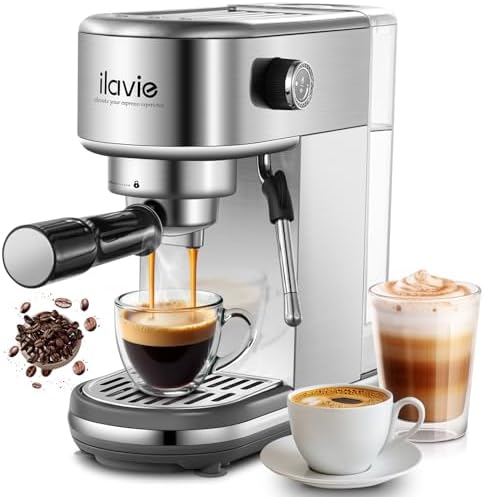 20 Bar Espresso Machine for Home, Super Compact Espresso Maker Stainless Steel Professional Espresso Coffee Maker, Cappuccino, Latte Machine, with 40oz Detachable Water Tank,1350W