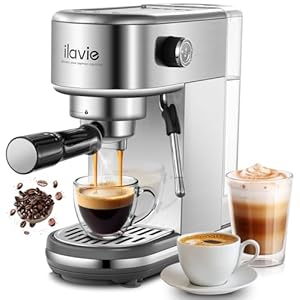 20 Bar Espresso Machine for Home, Professional Espresso Coffee Maker, Cappuccino, Latte Machine, with 40oz Detachable Water Tank, Stainless Steel,1350W