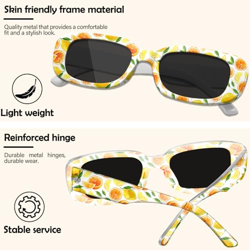 Rectangle Sunglasses for Women Cute Trendy Retro Fashion Sunglasses with UV Protection Suitable for Woman,Men,Girls3