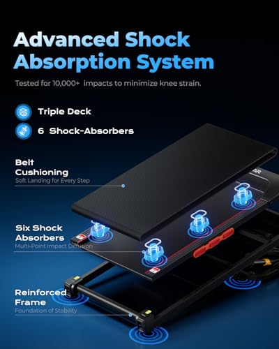 Image of Renestar Treadmill for Home, Foldable Treadmills with 0%-15% Auto Incline, 3.0HP Brushless, 300 LBS Capacity, LED Display, Pulse Monitor, Bluetooth Speaker