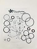 Five Star Marine Rebuild Kit for Yamaha Outboard 60 70 75 85 90HP Trim tilt Unit 6H1-12 6H1-15