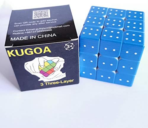 Miniatura 8 de Speed Cube 3 x 3 x 3 pulgadas, efecto de alivio 3D, rompecabezas de cubo mágico Braille, juegos IQ especiales para ciegos, 2.2 in