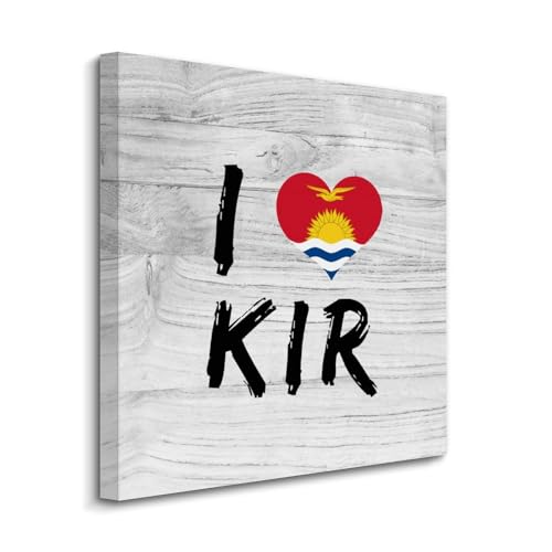Lienzo impreso de Kiribati de alta calidad decorativo y listo para colgar en el salón