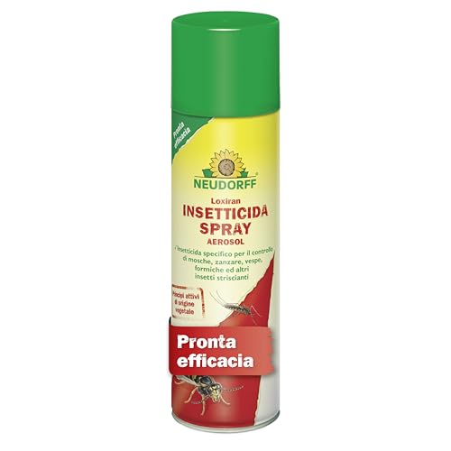 Neudorff Loxiran Insetticida Spray – Combatte in modo affidabile e con effetto immediato insetti volanti e striscianti come mosche, vespe e formiche, 500 ml