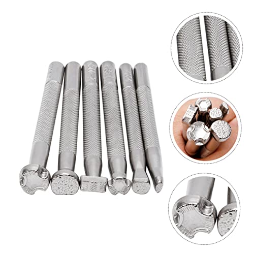 NUOBESTY 18 Pcs Ferramentas de impressão de couro Ferramentas de estampagem de couro Conjunto de fer