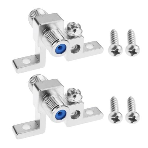 Create idea 2 x 2,5 GHz F-Typ-Koaxial-Erdungsblock für stabile Übertragung von Satelliten-/Kabel-TV-Signalen, ersetzt GBS81R