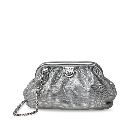 Steve Madden Nikki-R Rhinestone Clutch Crossbody, Silver