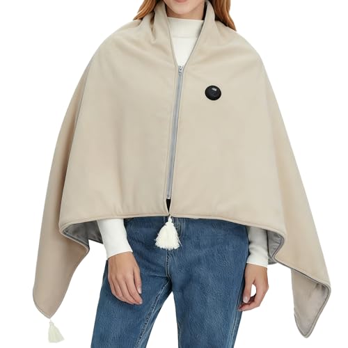 Écharpe Chauffante | Trois Niveaux Sécuritaire Portable Doux Couverture Chauffante | Châle Enveloppant Couverture Pour Femmes | pour Canapé Lit Sofa Maison...