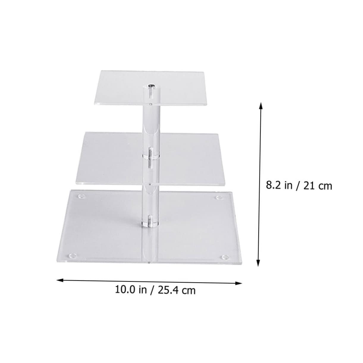 Yardwe Supporto per Torte in Acrilico a 3 Livelli, Espositore Raffinato e Leggero per Cupcake, Dolci e Dessert, per Decorazioni per Feste e Matrimoni