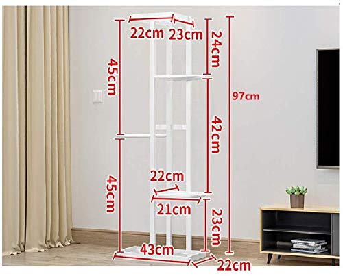 Ezzu Crafts 5 Tier Metal Plant Stand - Black -3