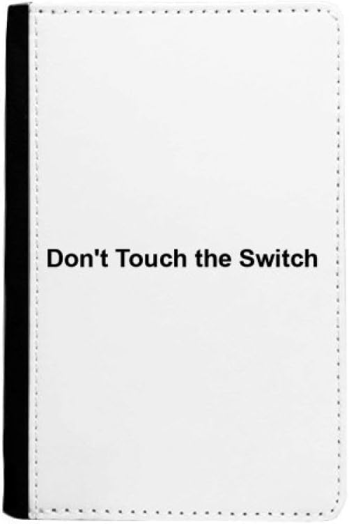 Don't Touch Switch Black Symbol Passport Holder Travel Wallet Cover Case Card Purse