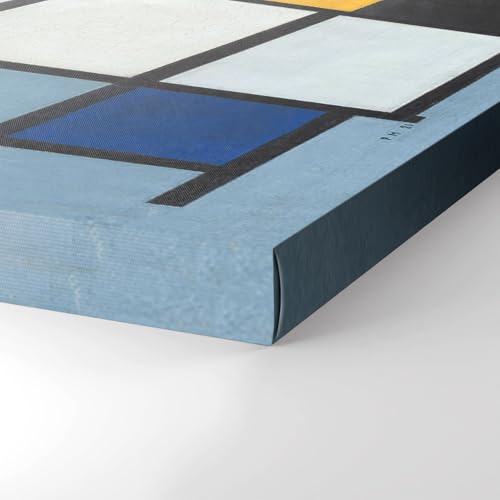 Giallobus - Obraz - Piet Mondrian - Art Mondrian - Standardowe płótno - 35L x 50l cm - 6 - Duży czerwony żółty i szary - Obrazy do powieszenia