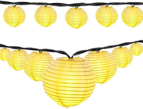 Berocia Butterfly Solar String Lights Outdoor Garden Waterproof Red Decorative Fairy Lights 12 LED for for Patio Yard Tree Lawn Party Christmas