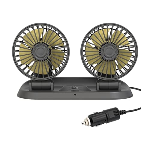 Ventilateur de voiture double tête 12V 24V ventilateur portable pliant