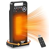 🌞Varios modos: Calefactor electro contiene tres modos: Alta energía térmica (2000W), energía térmica débil (1500W), función de ventilador de temperatura normal. Al mismo tiempo, con un mango portátil, puede mover fácilmente el calentador, y la oscilación automática de 70 grados también puede aumentar rápidamente la temperatura interna de manera equilibrada.