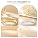 LucBuy 2PCS Twinkle Diamond Anklet, Elastic Rhinestone Tennis Ankle Bracelets for Women,Crystal Silver-Tone Sparkling Charm Foot Jewelry,Bling Shining Bridal Anklet Bracelet Gifts