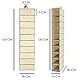 QILZO® Stoff Schuhregal zum Aufhängen im Schrank Hängeregal zum Organisieren von Schuhen mit 10 Regalen. Stoffschrank zum Aufbewahren von Schuhbeuteln. Schuhregal 15x30x120cm
