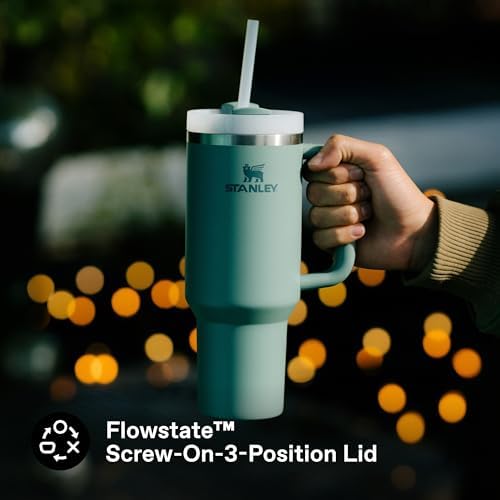 Stanley Quencher Pipetli Termos Bardak, Yeşil (Shale), 1.18 Litre - Görsel 5