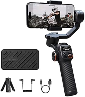 Hohem iSteady M6 Gimbal Stabilizator do smartfona, 3-osiowy gimbal telefonu komórkowego Wbudowany wyświetlacz OLED 400g Payload Reverse Charging Android i iPhone Gimbal z Inception Motion Timelapse