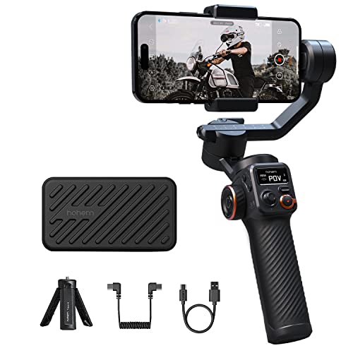 hohem iSteady M6 Gimbal Estabilizador para iPhone, 3 Ejes Smartphone Gimbal Built-in OLED,Carga Útil 400g,Reverse Charging, Gimbal Estabilizador para Videoblogs, vídeos de Youtube y TikTok, Gimbal M6