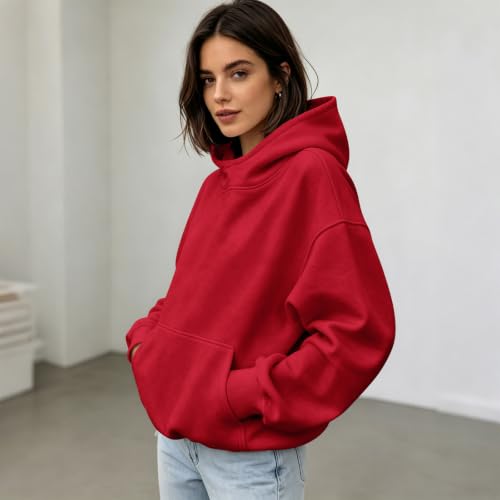 moolBeko Womens Mock Neck Oversized Hoodies Comfort Fall Clothes - image 3