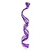 SWACC 12 Pcs Curly Wavy One Color Party Highlights Clip on in Hair Extensions Colored Hair Streak Synthetic Hairpieces (Purple)