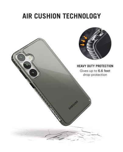 Image of DailyObjects Case for Samsung Galaxy S24 Plus, Drop Protection TPU Stride 2.0 Clear Slim Shockproof Back Cover