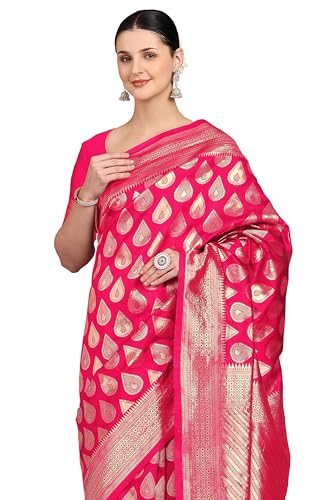 Image of Subham Saree for Woman Silk Cotton Kanjivaram | Soft Daily Wear Golden Zari Sari with Jacquard Blouse Piece