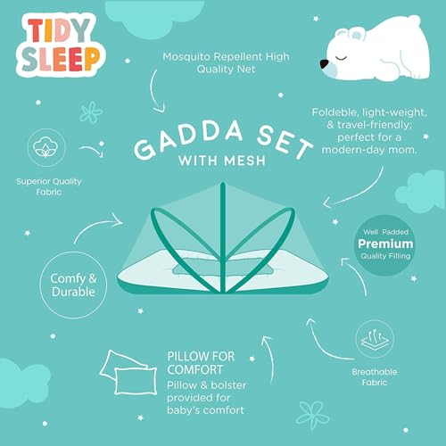 Image of TIDY SLEEP Baby Gadda Set with Mosquito Net (Ballerina)