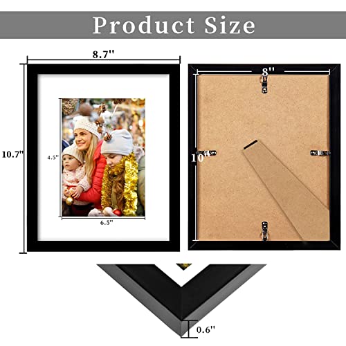 Fsinnsuzi 8X10 Picture Frame Set Of 4, Display Pictures 5X7 With Mat Or 8X10 Without Mat, Multi Photo Frames Collage For Wall Or Tabletop Display, Black #TOP1