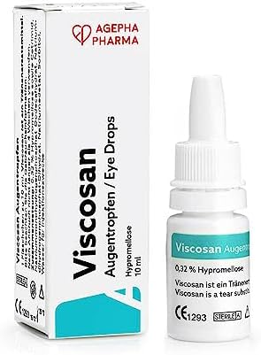 AGEPHA Viscosan Lubricant Eye Drops | Eye Drops for Dry Eyes | Provides Long Lasting Dry Eye and Itchy Eyes Relief | Redness Relief Eye Drops | Hydrating Eye Drops for Contacts | Tear Drops PHARMA