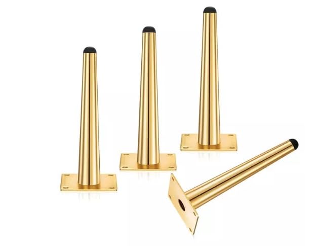 Veeomi Sofa Hardware 4" Long Cone Golden Leg Nalki Heavy Metal Premium Cone Shape Kulfi Leg Furniture Leg Home Décor Gold Set of 4 Sofa Legs (B0C7CS4Q38) Amazon Price History, Amazon Price Tracker