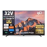 FPD チューナーレステレビ 32V型 720P Google TV ネット動画対応 スマートテレビ HDR10対応 Dolby Audio Google Cast内蔵 音声検索 VESA規格 (CG32-P2)