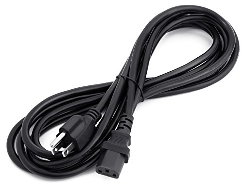 ClearMax Universal Power Cord Extension, 3 Prong for Computer, Desktop Monitor, TV, Apple, Printer, Scanner, Projector, 18AWG, UL Approved, 12 Feet Black