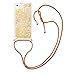 Produktbild Nadoli Handykette Hülle für iPhone SE 2020,Durchsichtig Glitzer Treibsand Flüssigkeit Silikon Handykordel Necklace Schutzhülle Handyhülle mit Umhängeband