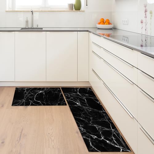 Winund Pack 2 Tapis de Cuisine antidérapant et Lavable : idéal Cuisine Devant evier – Vinyle PVC épaisseur de 2,2 mm, Dimensions 43x72 cm + 43x120 cm – vue 6