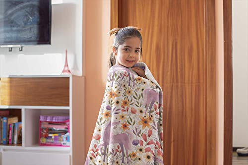 Unicorn Throw Blanket couverture licorne pour soirées ciné canapé