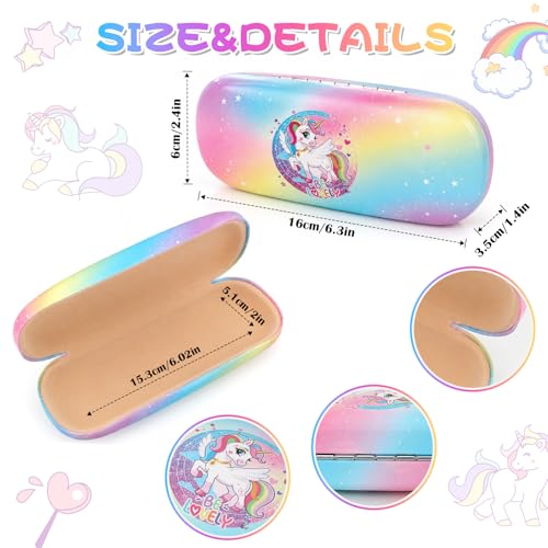 Image of Kids Sunglasses Girls Unicorn Heart Eyeglasses UV Protection Toddler Sunglasses with Sunglass Case for Party Beach