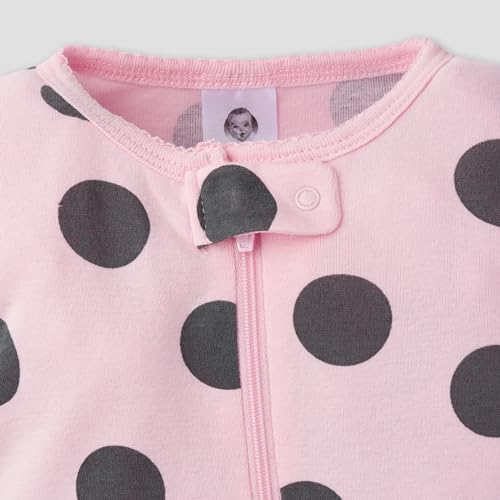 Image of Gerber Baby Girls 2-Pack Footed Pajamas