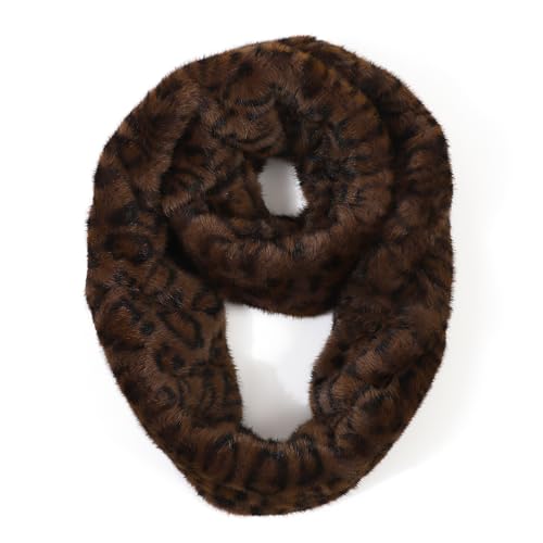 LA CARRIE Womens Leopard Print Infinity Scarf Loop Circle Neck Warmer2