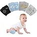 JRILUO 4 paia ginocchiere bambino antiscivolo per gattonamento, ginocchiera unisex con puntini, protezione sicura per primi passi per bambini, ginocchiere per gattonare neonato, comode e resistenti immagine