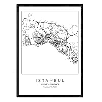 Marcos Para Cuadros Nacnic Lámina Mapa De La Ciudad Berlin Estilo Nordico En Blanco Y Negro Laminas Decorativas Pared