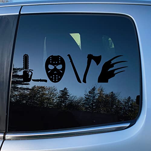 Road Rage Premium Vehicle Decals – Love Horror Movies Sticker - Car, Truck, Computer, Wall, Any Clean Smooth Surface - 6 Year Permanent Outdoor Vinyl Perfect For Bumper Stickers, Easy Application (White, 1) #TOP3