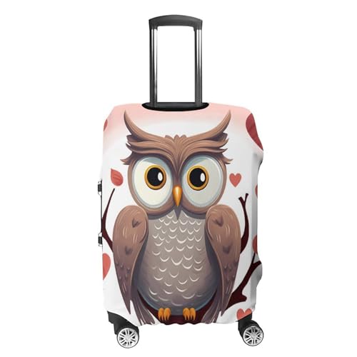 Owl Lover1 Luggage Cover, Washable Elastic Suitcase Cover Protector Fit 18-32 Inch Luggage4