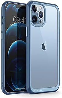 SUPCASE Case for iPhone 13 Pro (2021) 6.1 Inch, Transparent Slim Protective Hybrid [Unicorn Beetle Style] Bumper TPU Shockproof (Blue)