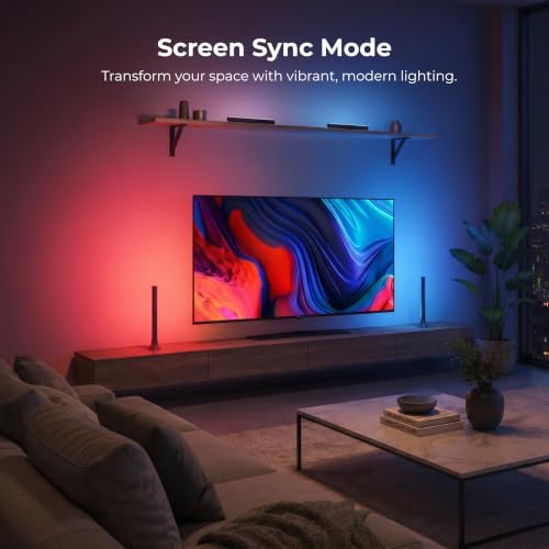 Image of Apex HDMI Sync TV Bar Light, RGBIC Bars, TV Screen Sync Lighting for Gaming, Movies & Home Theater, Music Reactive, Alexa & Smart Life App Control, Compatible with Apex HDMI Sync 2.0 System