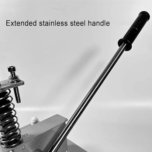 25cm Manual Pizza Dough Press Machine, Stainless Steel Pizza Pastry Press Plate Commercial, Adjustable Thickness, with Extended Handle, Maker for Pizza, Pie, Tortillas, Puff Pastry - Image 6