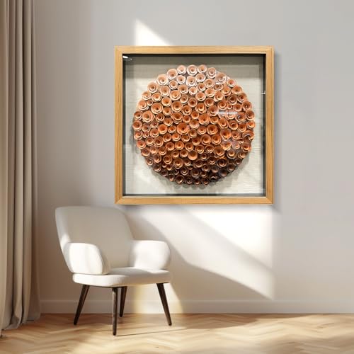 BrightA Natural Wood Paper Cylinder Wall Art Brown Gradient Color
